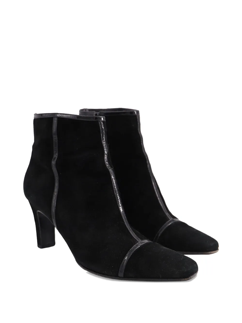 Ferragamo Pre-Owned suede ankle boots - Zwart