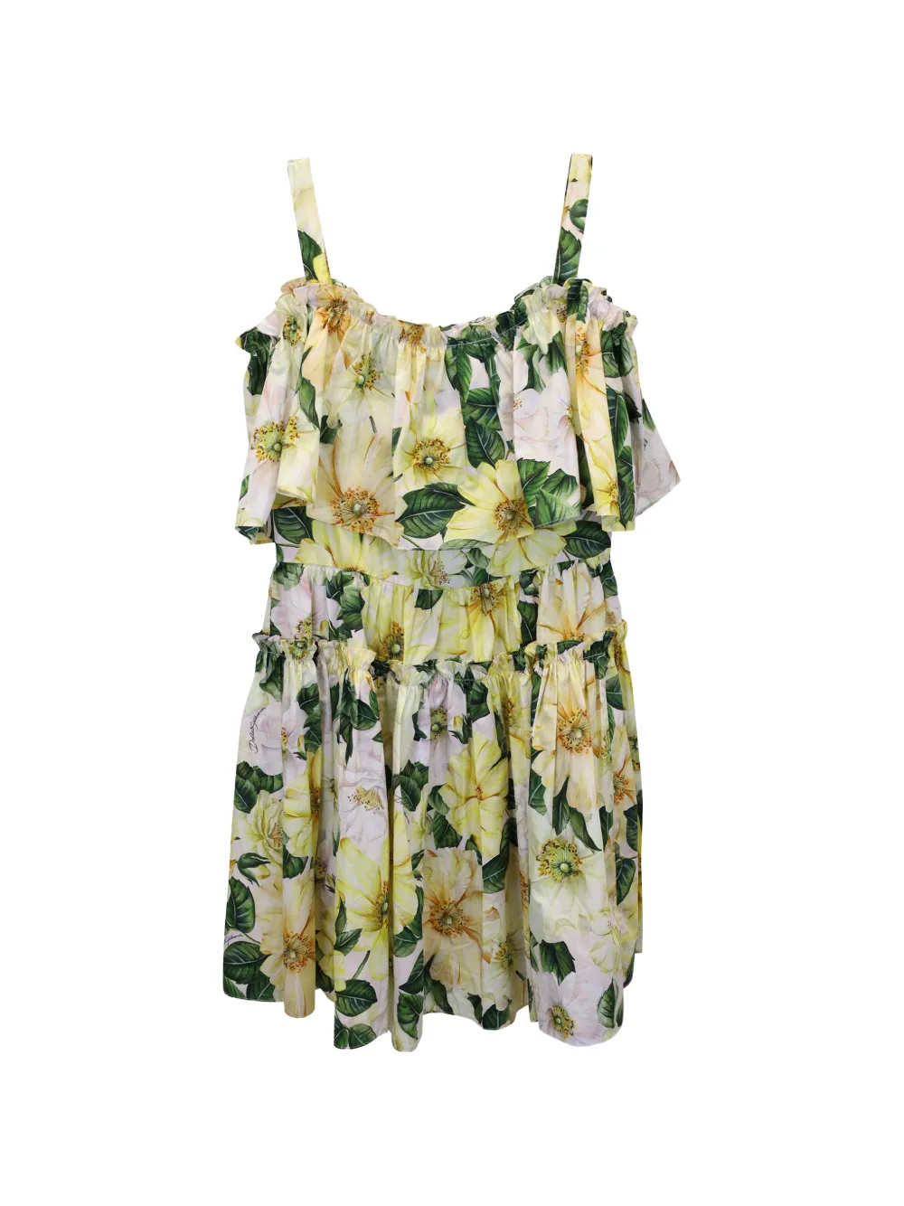 Dolce & Gabbana Pre-Owned floral-print mini dress - Giallo