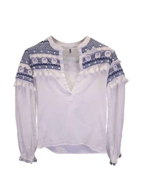 Dodo Bar Or V-neck tasse-detail long-sleeves T-shirt