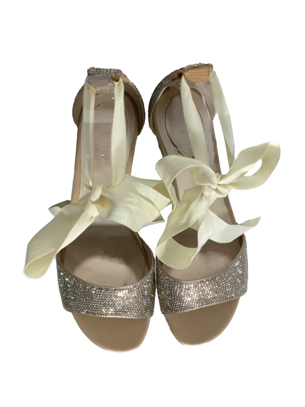 Embellished Self-Tie Heeled Espadrilles