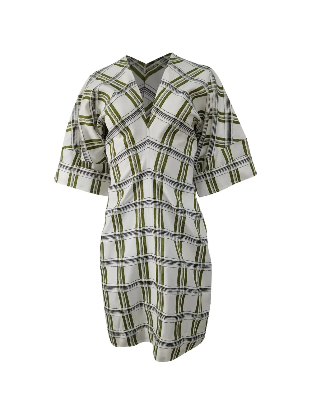 Victoria Beckham V-neck printed mini dress - Bianco