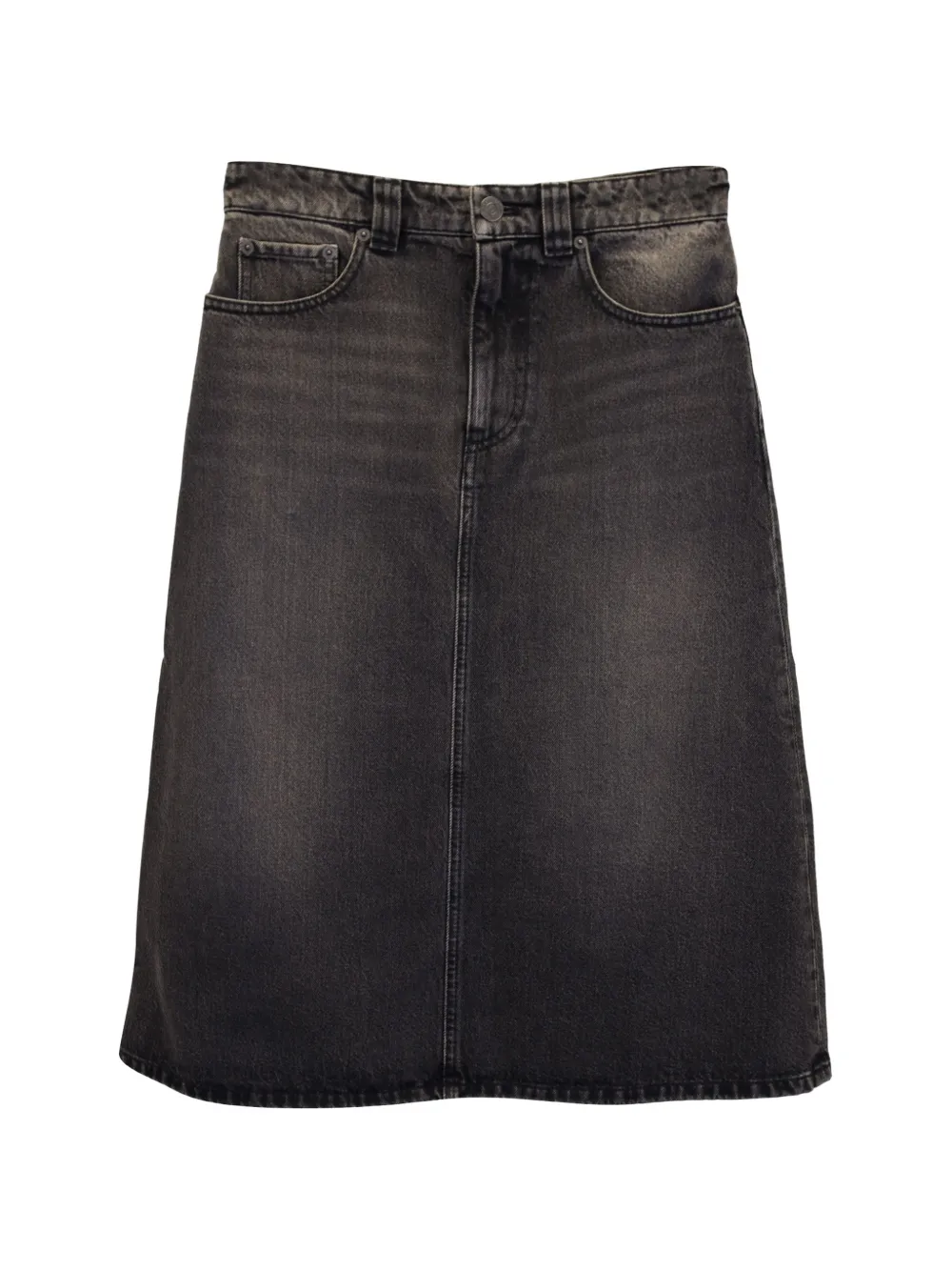 Balenciaga Pre-Owned a-line denim skirt - Grigio