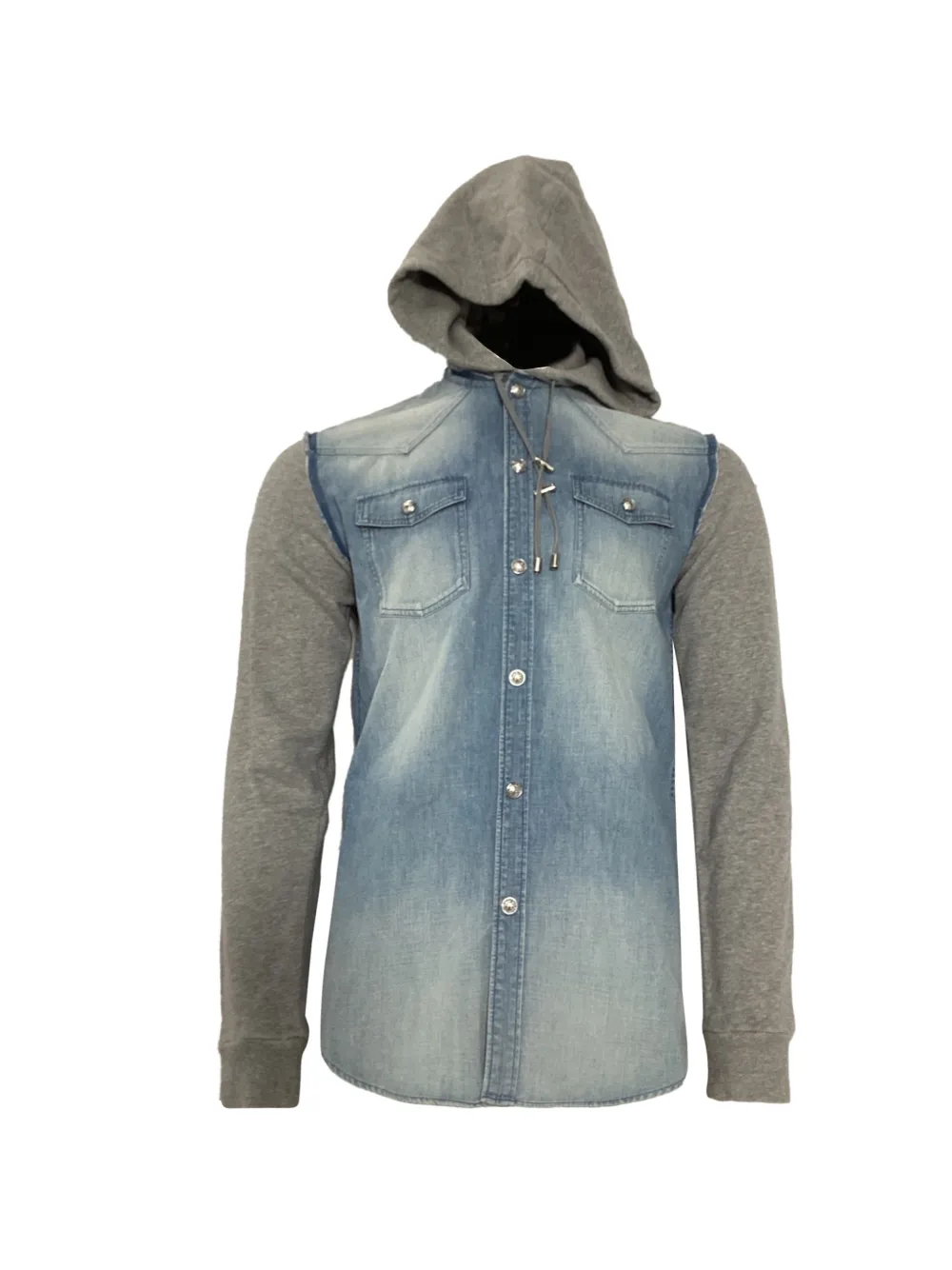 Balmain Pre-Owned hooded denim jacket - Blu
