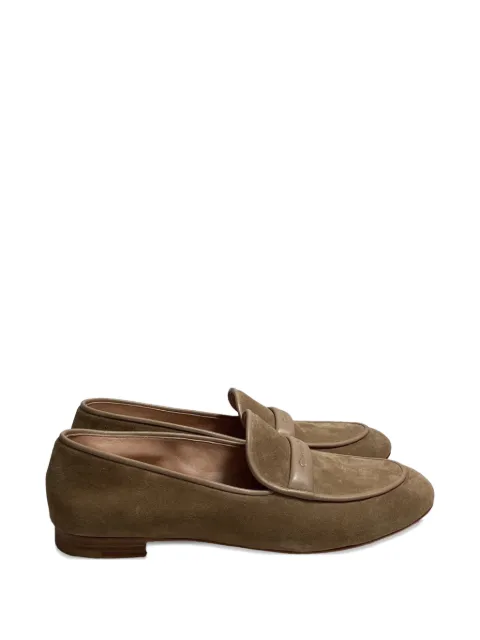 Gianvito Rossi logo suede loafers
