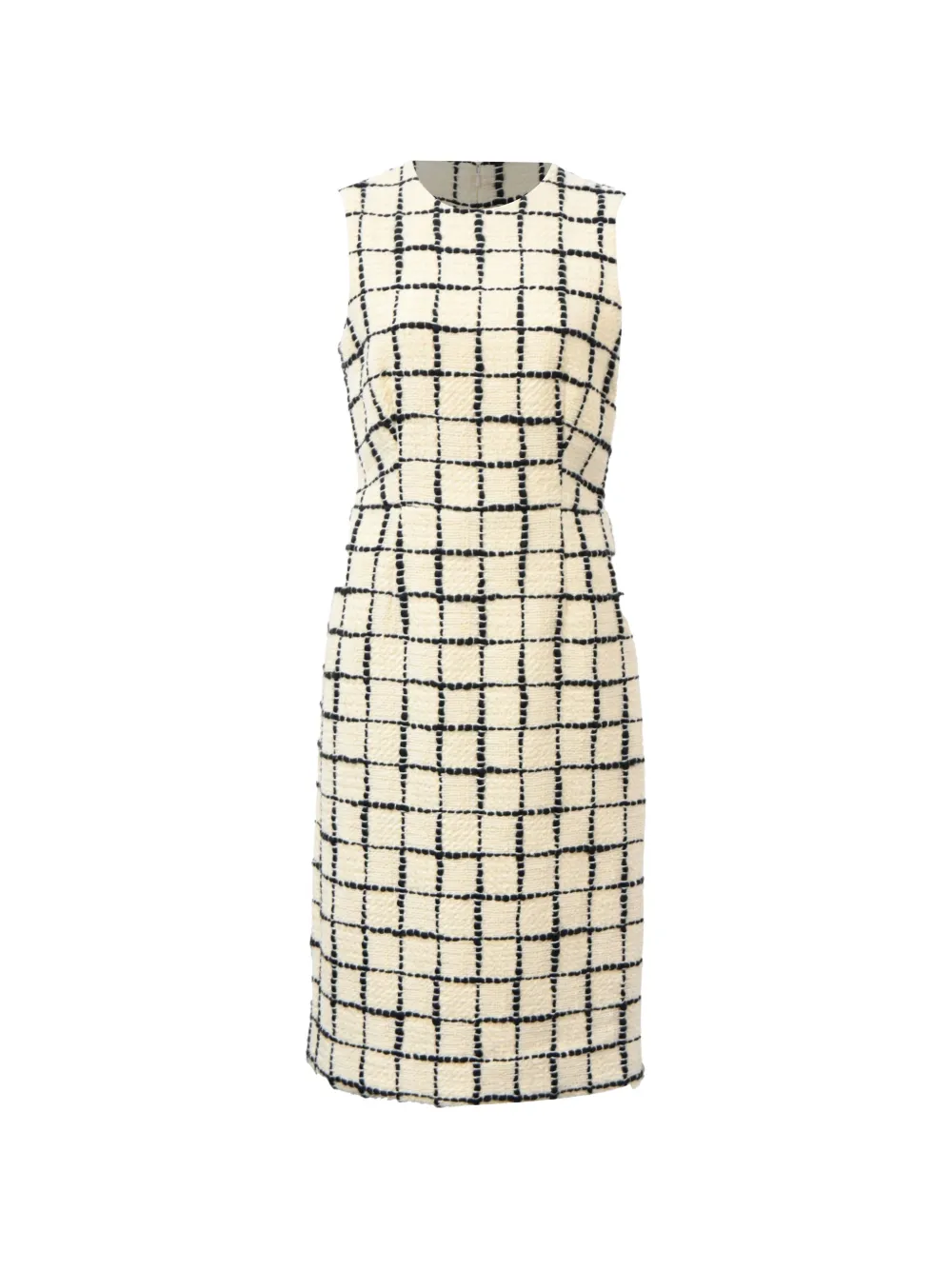 Oscar de la Renta Pre-Owned checked tweed dress - Toni neutri
