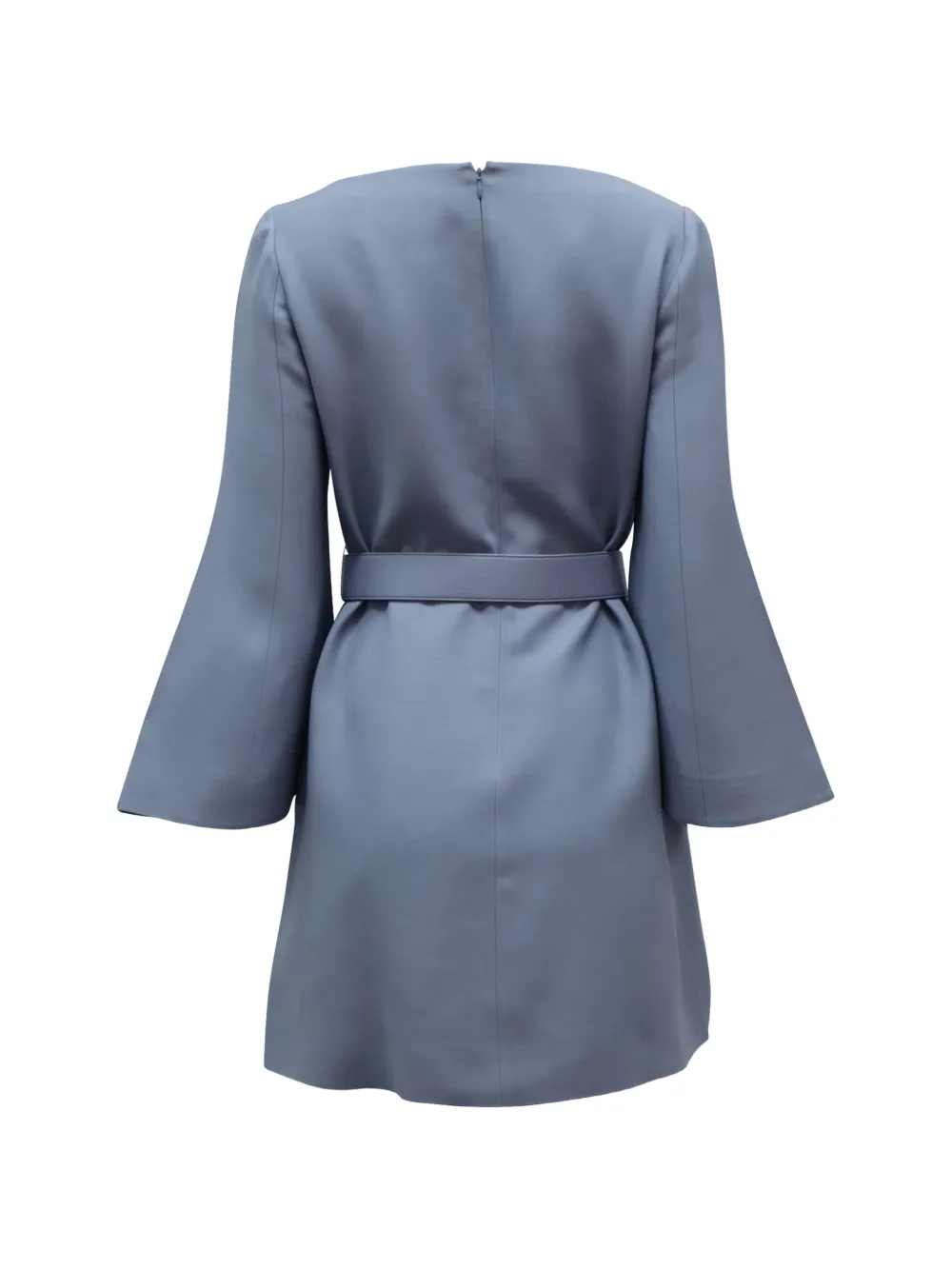 Mario Valentino Vintage belted flared mini dress - Blauw