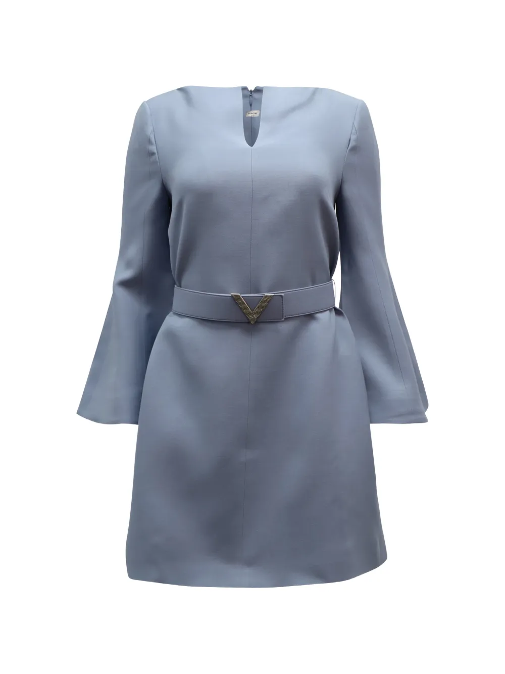 Mario Valentino Vintage belted flared mini dress - Blu