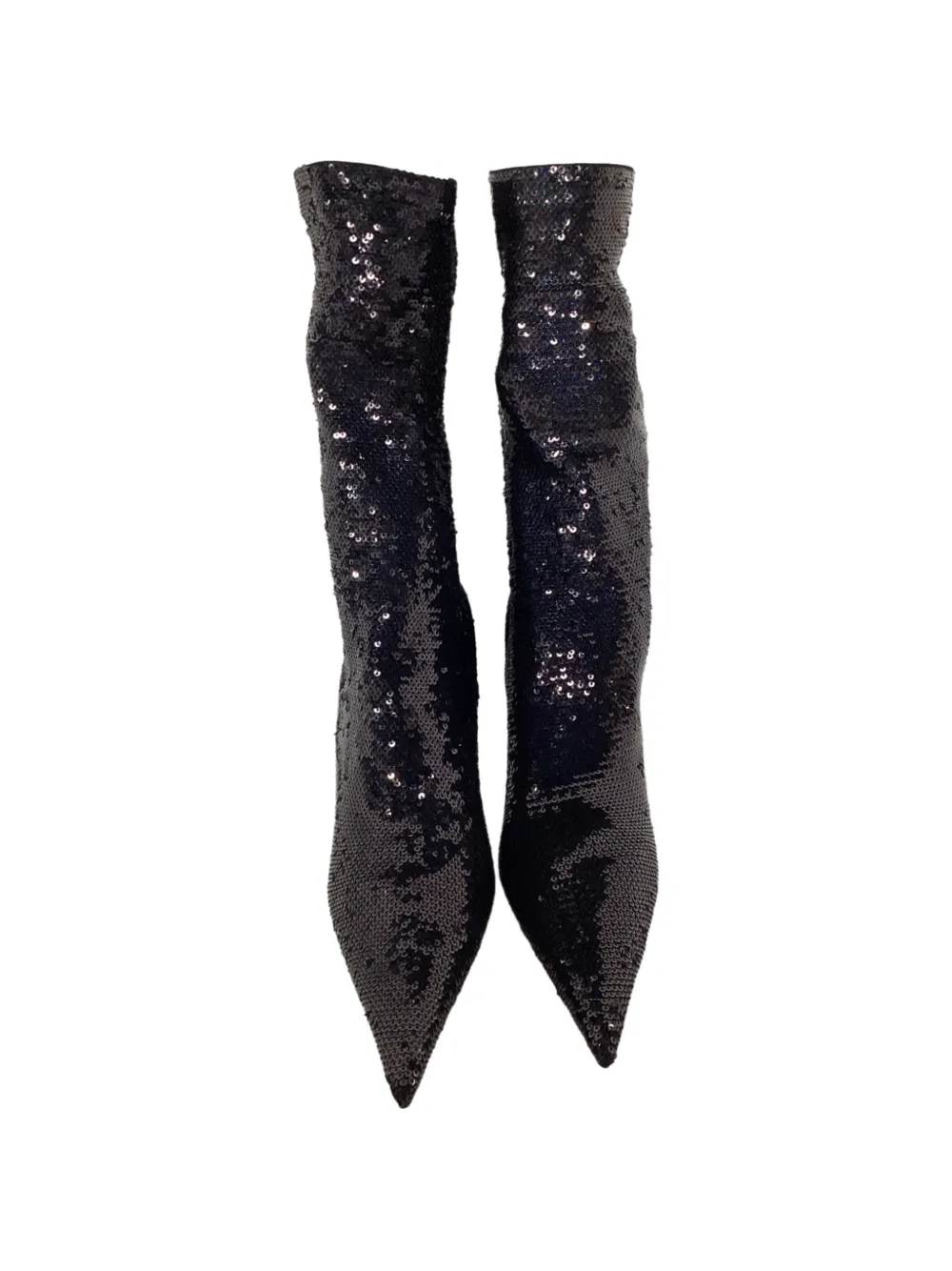 Balenciaga Pre-Owned knife sequin sock boots - Zwart