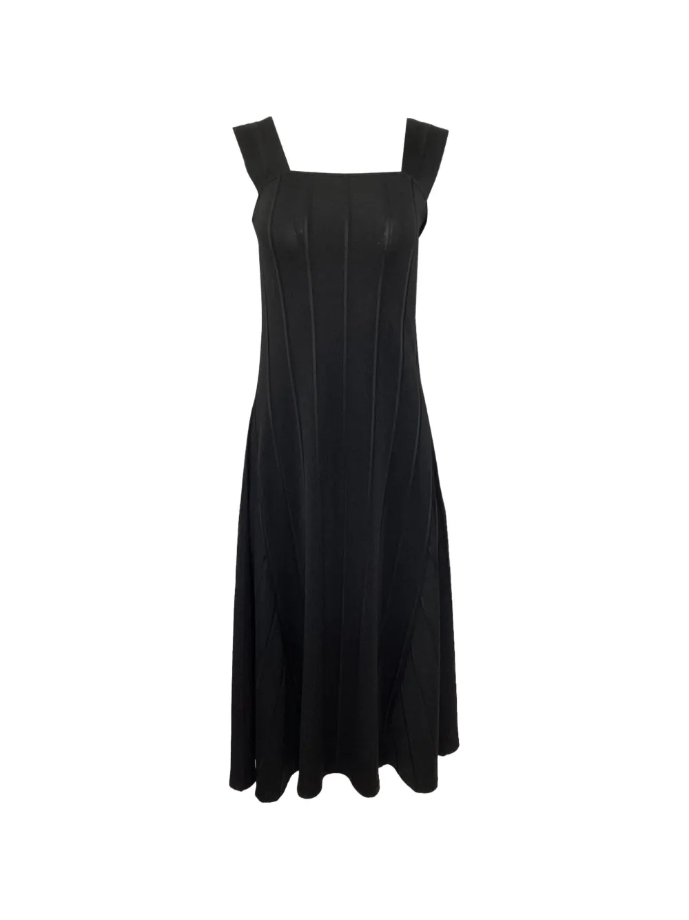 Theory panelled ribbed midi dress - Black