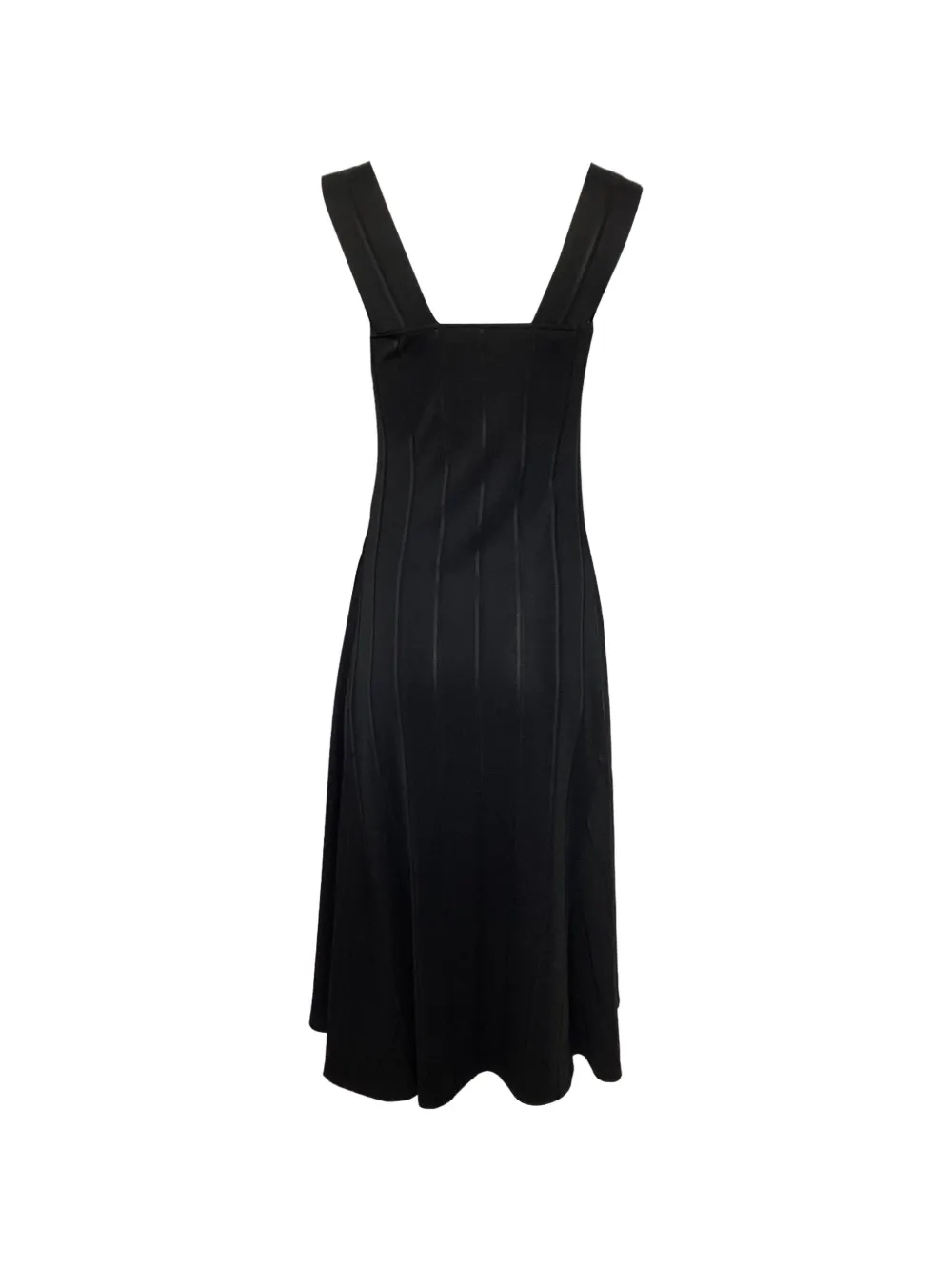 Theory panelled ribbed midi dress - Zwart