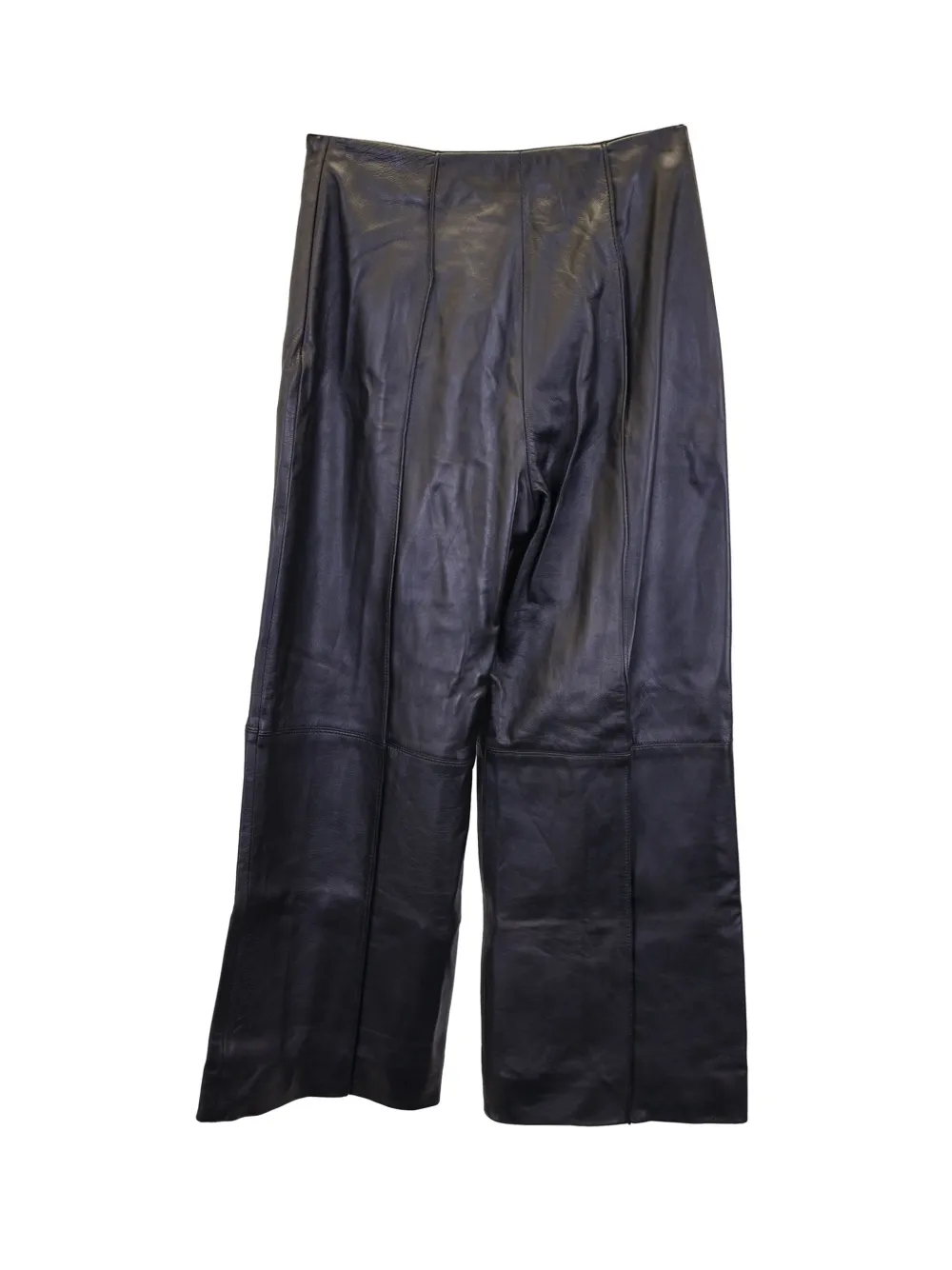 Oscar de la Renta Pre-Owned 2020 straight-leg leather trousers - Zwart