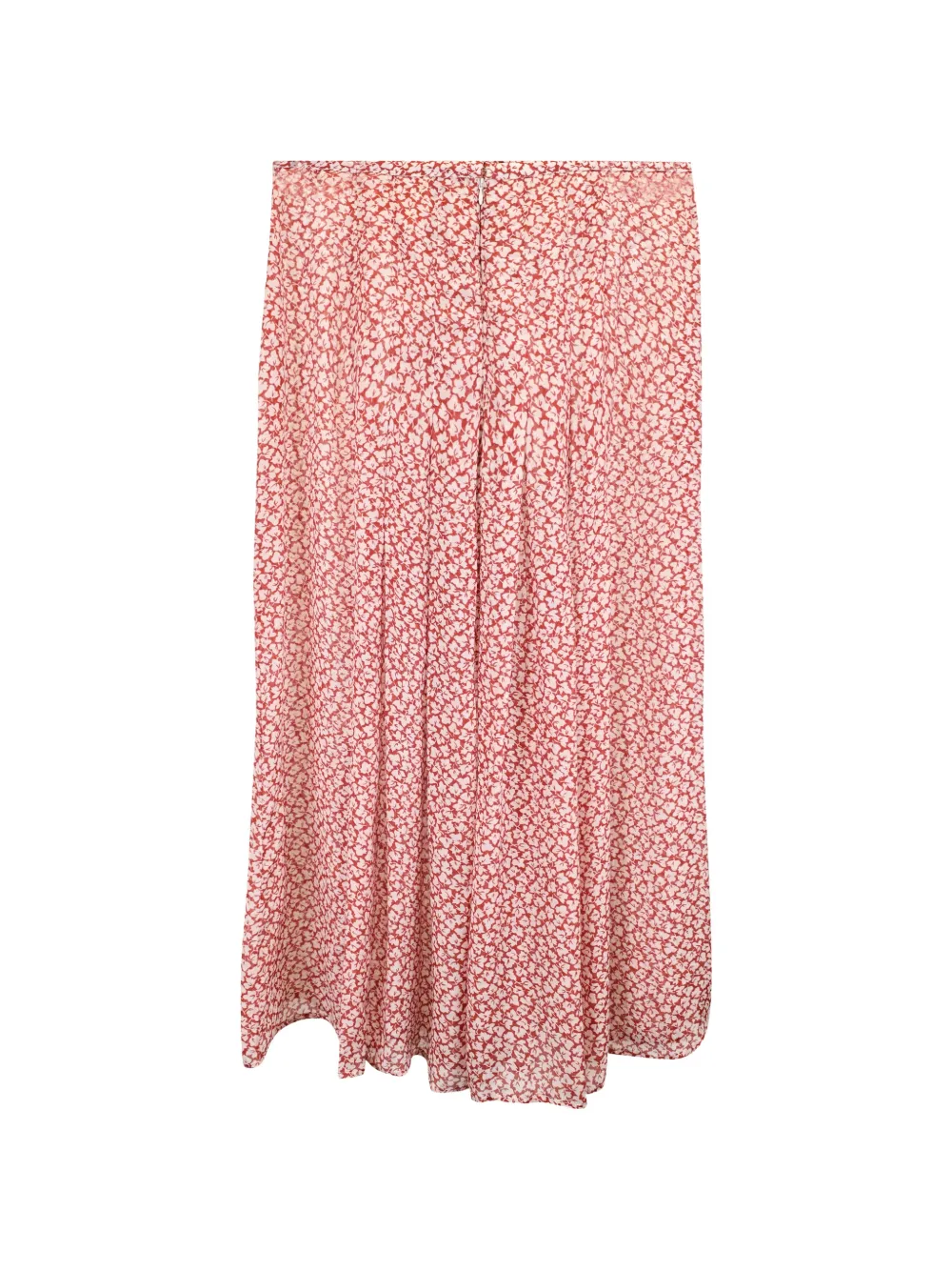 Rixo pleated printed midi skirt - Rood