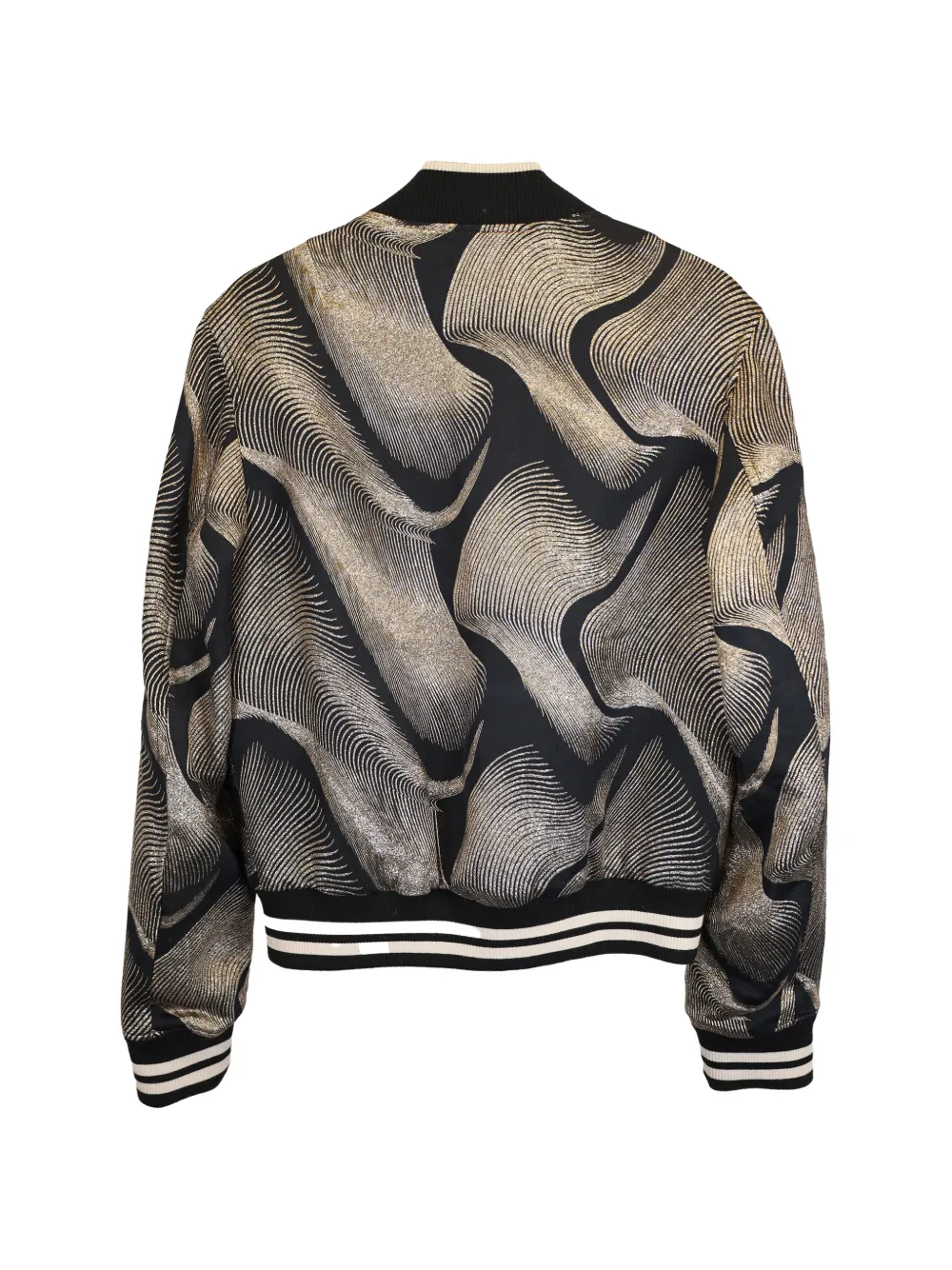 Dries Van Noten Pre-Owned ストライプ ボンバージャケット | ブラック