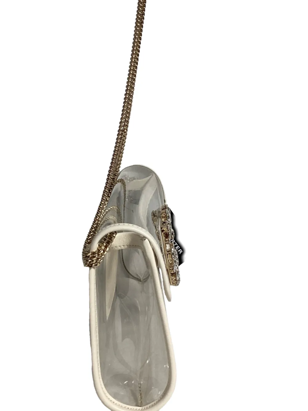 Crystal-Embellishment Shoulder Bag