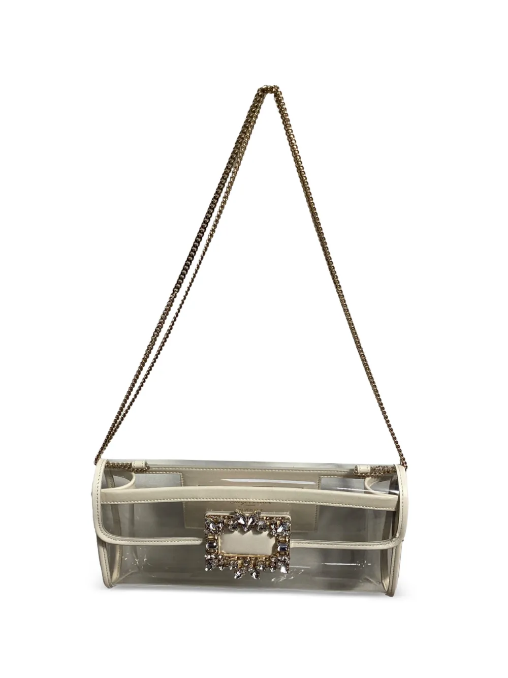 Crystal-Embellishment Shoulder Bag