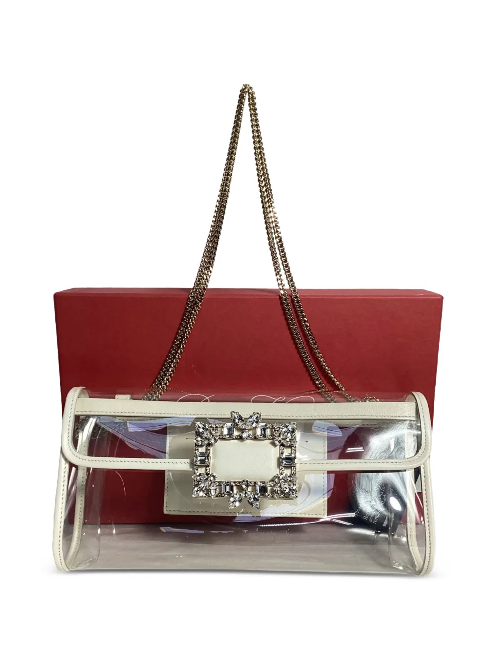 Crystal-Embellishment Shoulder Bag