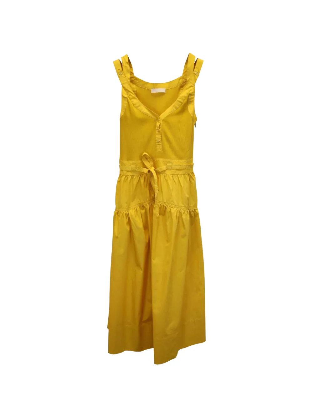 Ulla Johnson Lilith belted midi dress - Yellow