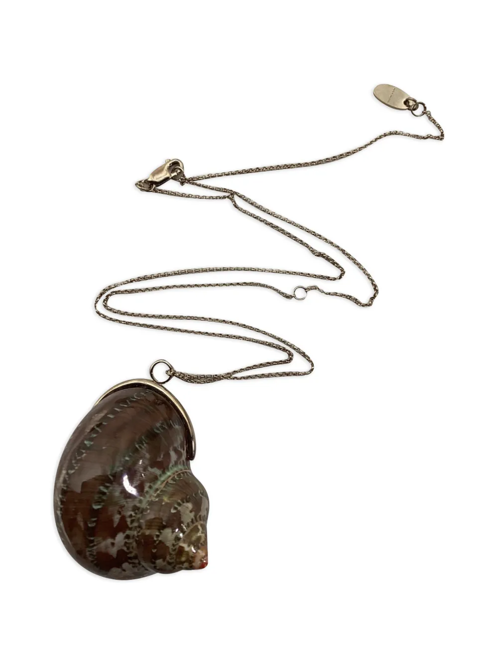 Chloé Vintage shell-pendant necklace - Marrone