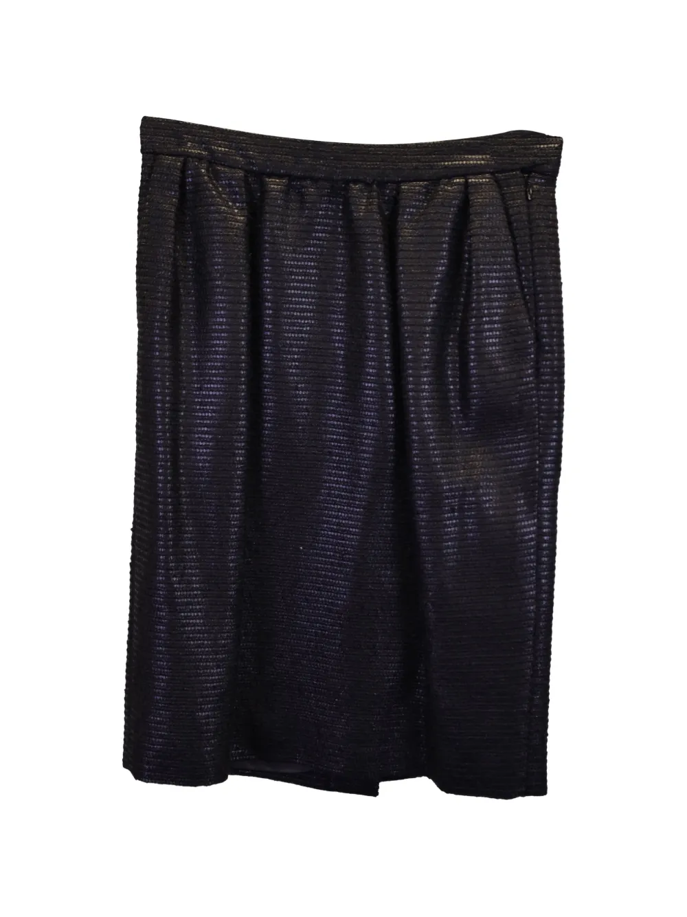 Saint Laurent Pre-Owned textured skirt - Zwart