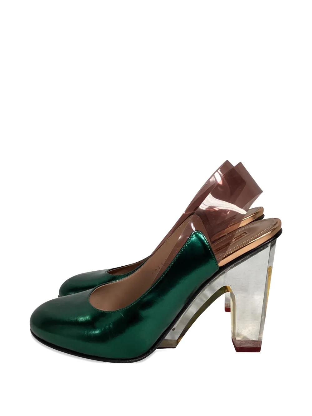 Metallic-Effect Heeled Pumps