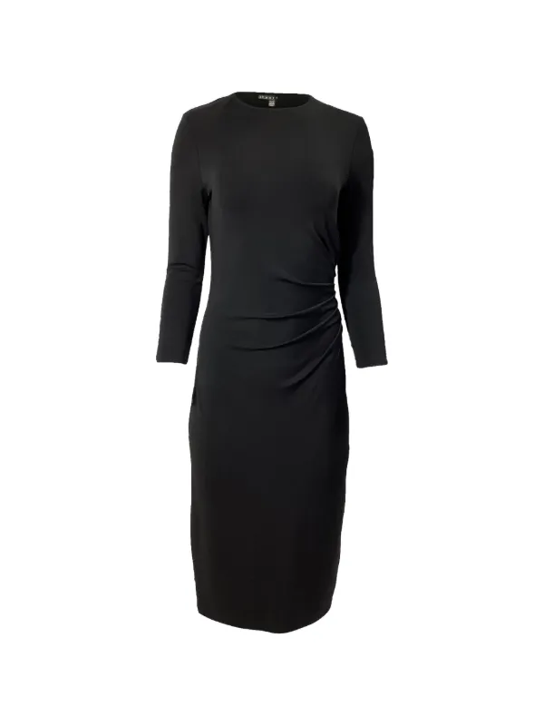 theory long sleeve black dress Theory
