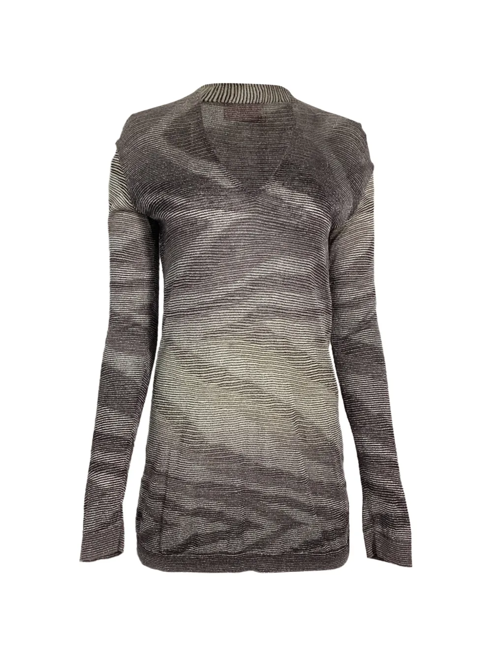 Pre-owned Missoni Knitted V-neck T-shirt In Gray