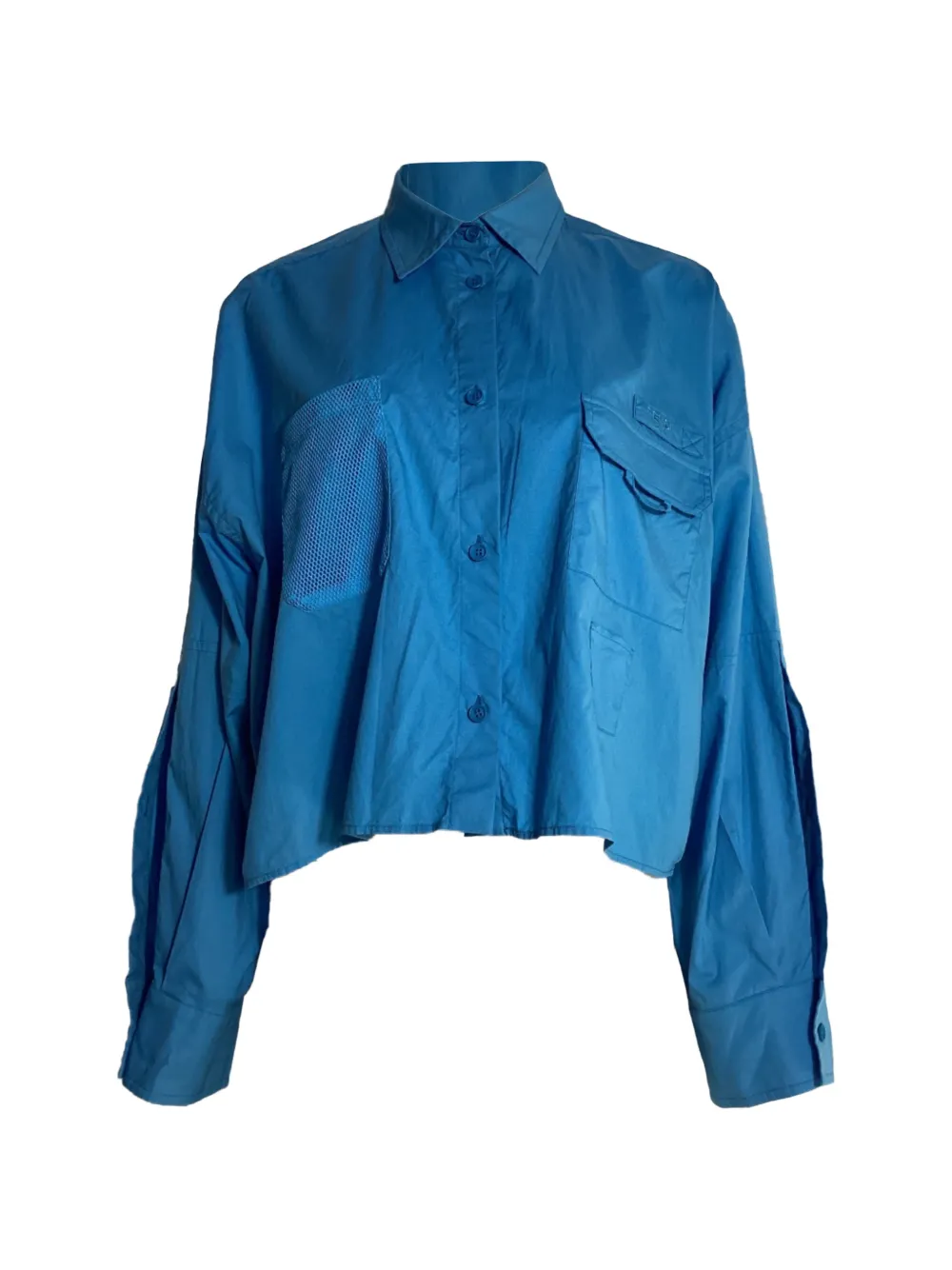 Fendi Pre-Owned blue cropped shirt