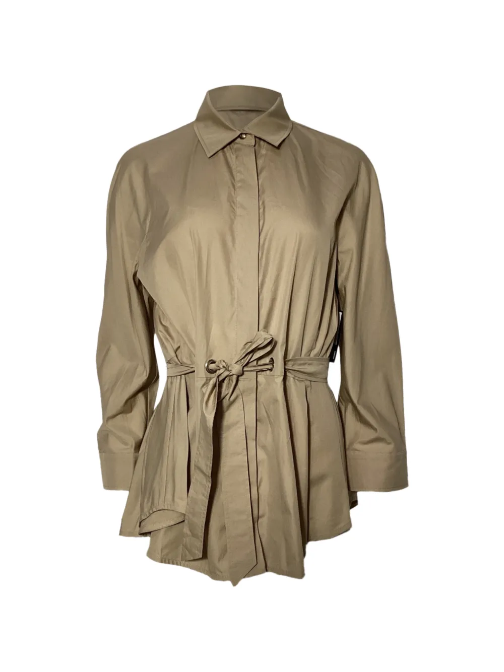 Max Mara belted cotton shirt - Toni neutri