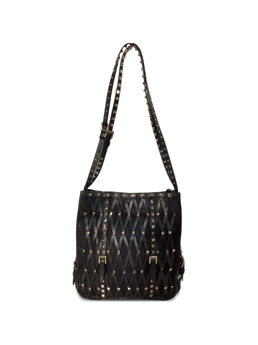 Valentino Garavani Pre-Owned leather crossbody bag - Nero