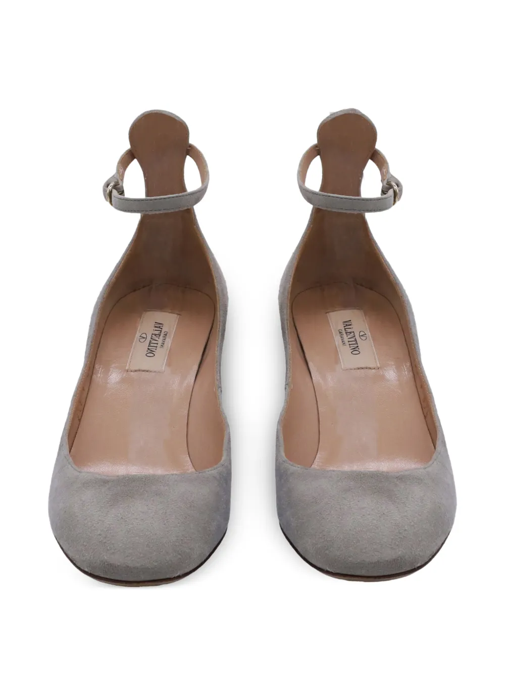 Valentino Garavani Pre-Owned Tango suede ankle-strap pumps - Grijs