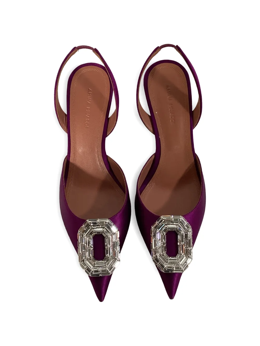 Amina Muaddi Camelia slingback pumps - Paars