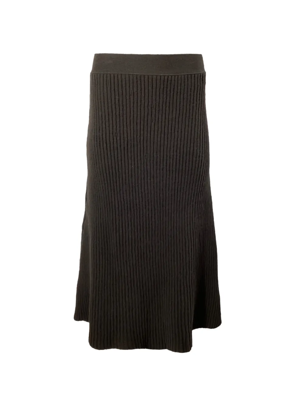 Bottega Veneta Pre-Owned A-line ribbed-knit skirt - Marrone