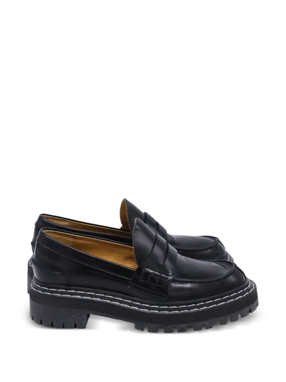 Proenza Schouler lug-sole leather loafers - Nero