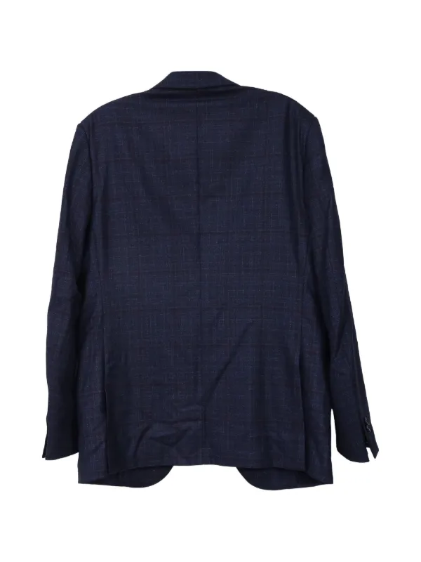 Ermenegildo Zegna Vintage Plaid single-breasted Blazer | Blue