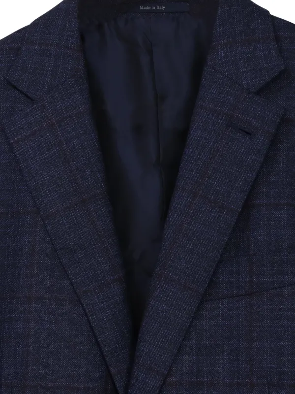 Ermenegildo Zegna Vintage Plaid single-breasted Blazer | Blue