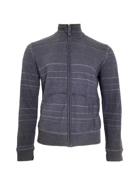 BOSS zip-up striped sweatshirt