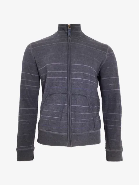 BOSS zip-up striped sweatshirt