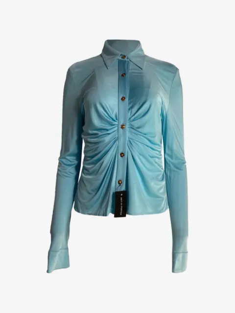 Versace Pre-Owned ruched buttoned shirt