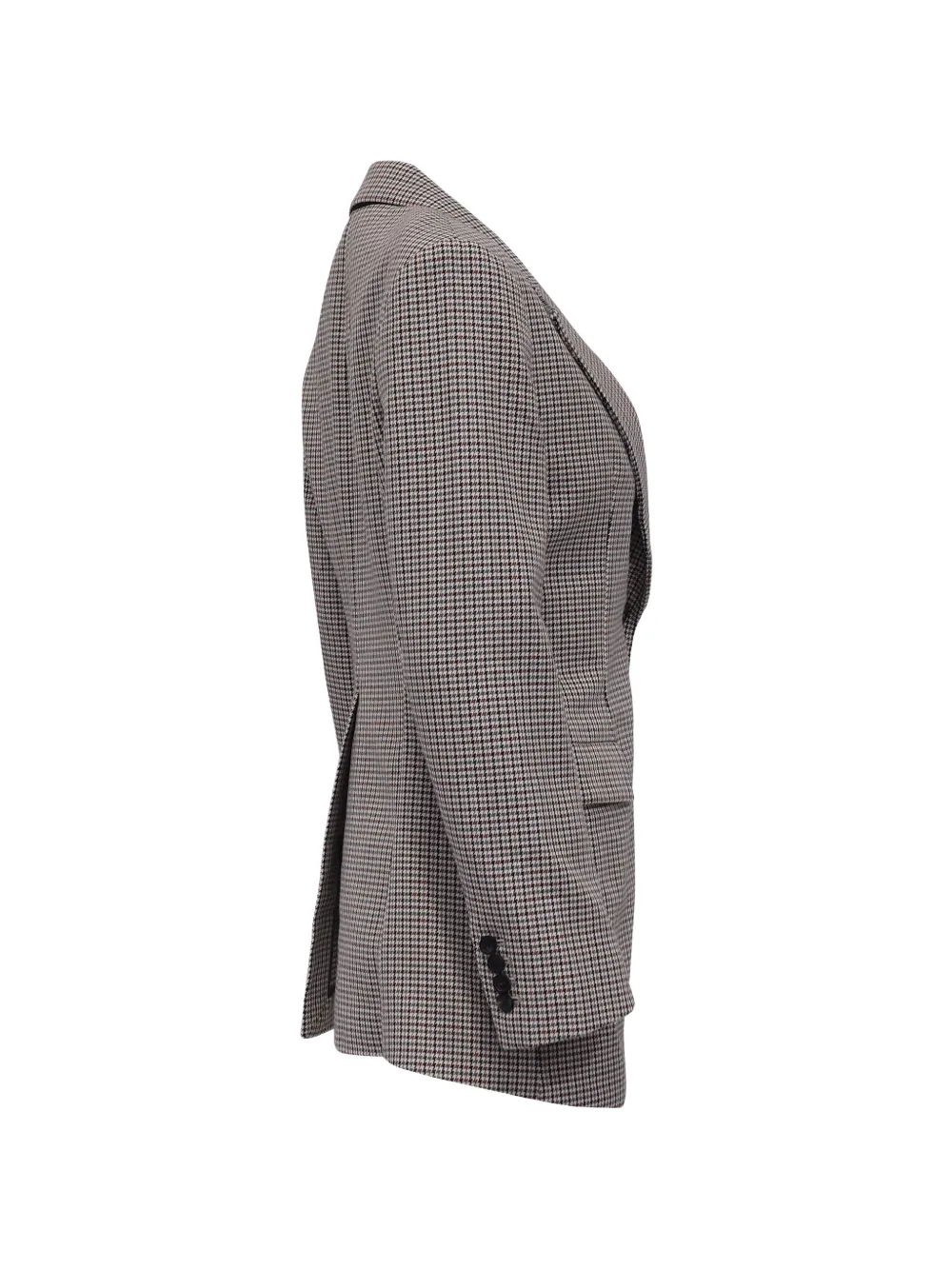 Pre-owned Theory Houndstooth-print Blazer In Brown