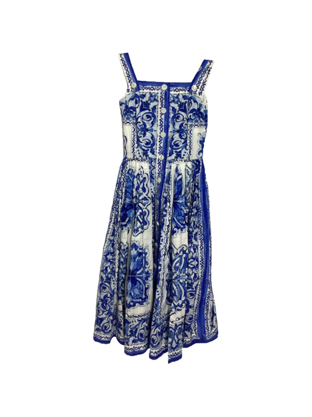 Dolce & Gabbana Pre-Owned Majolica printed dress - Bianco