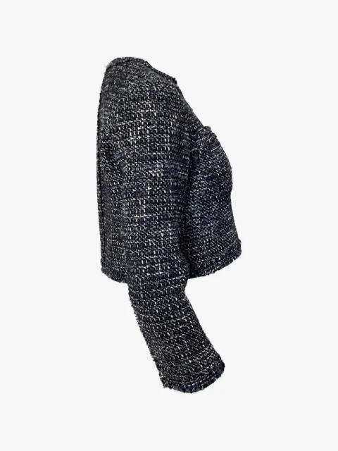 Theory chaqueta de tweed sin cuello