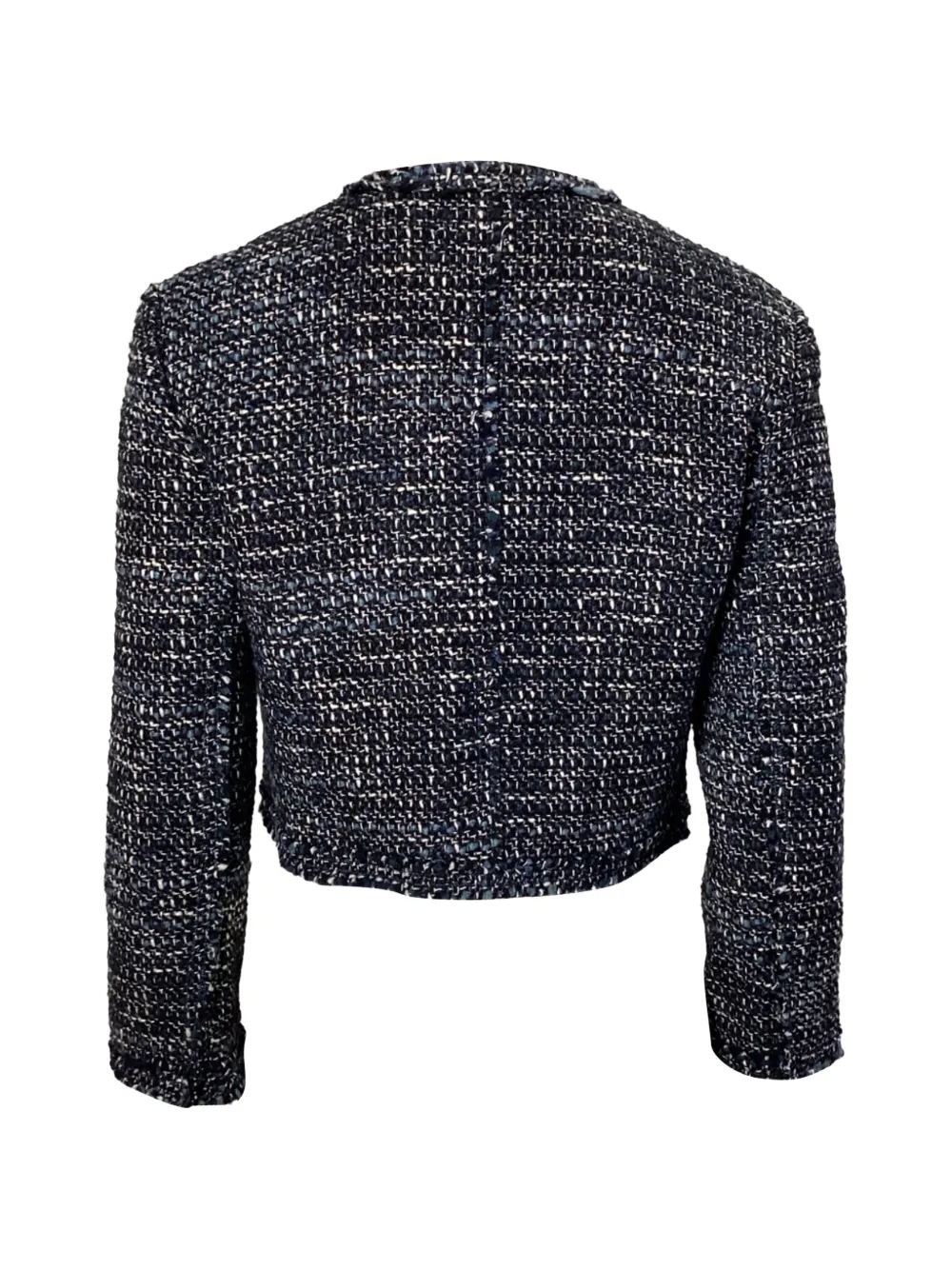 Theory ツイード　ノーカラージャケット Theory ツイード ノーカラー ジャケット | ブルー | FARFETCH JP