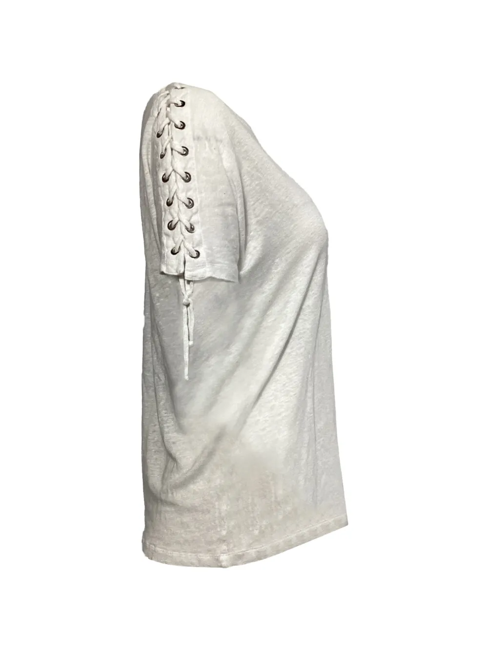 IRO lace-detail crew-neck T-shirt - Bianco