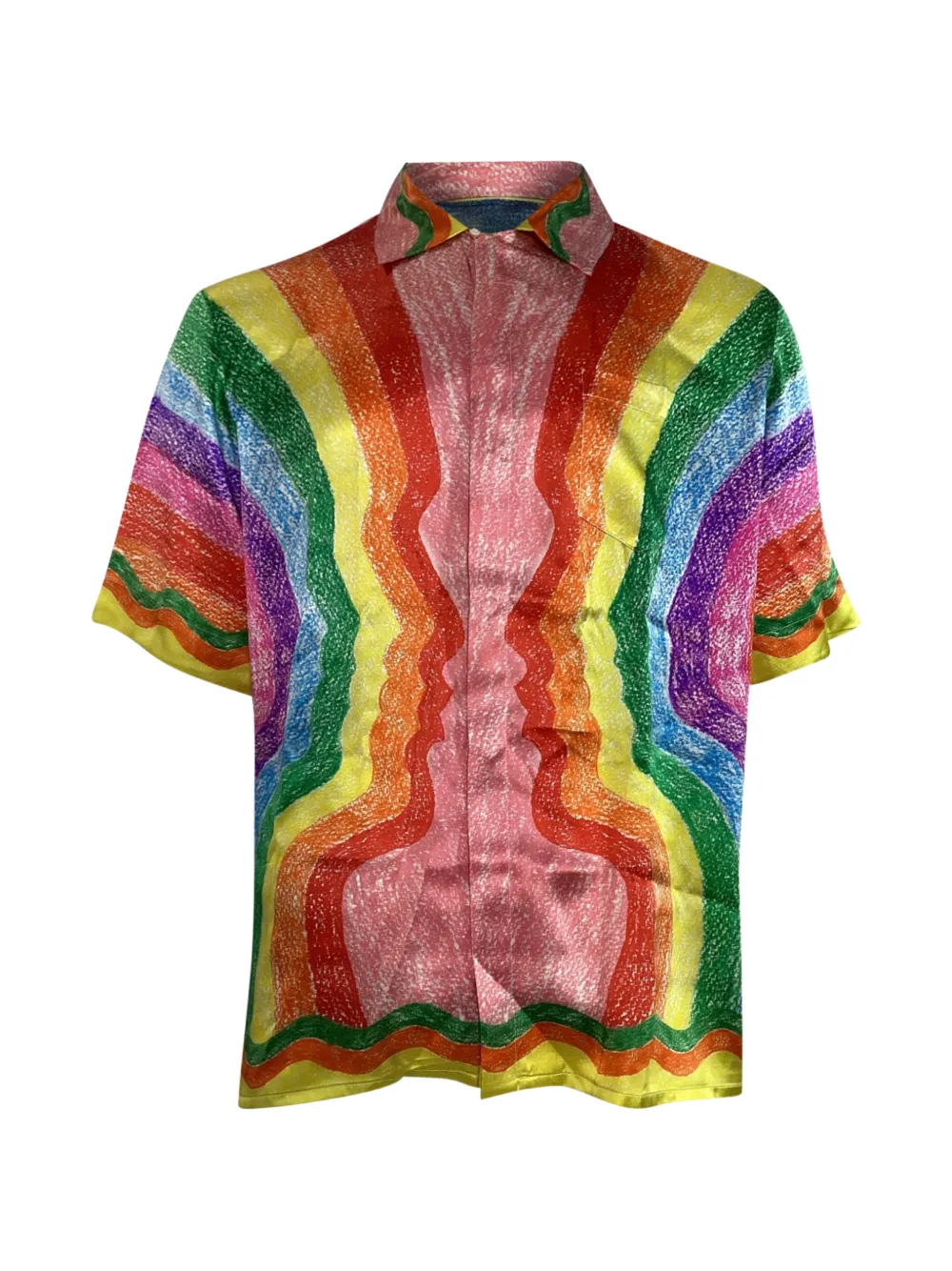 Casablanca printed short-sleeve shirt - Rosa