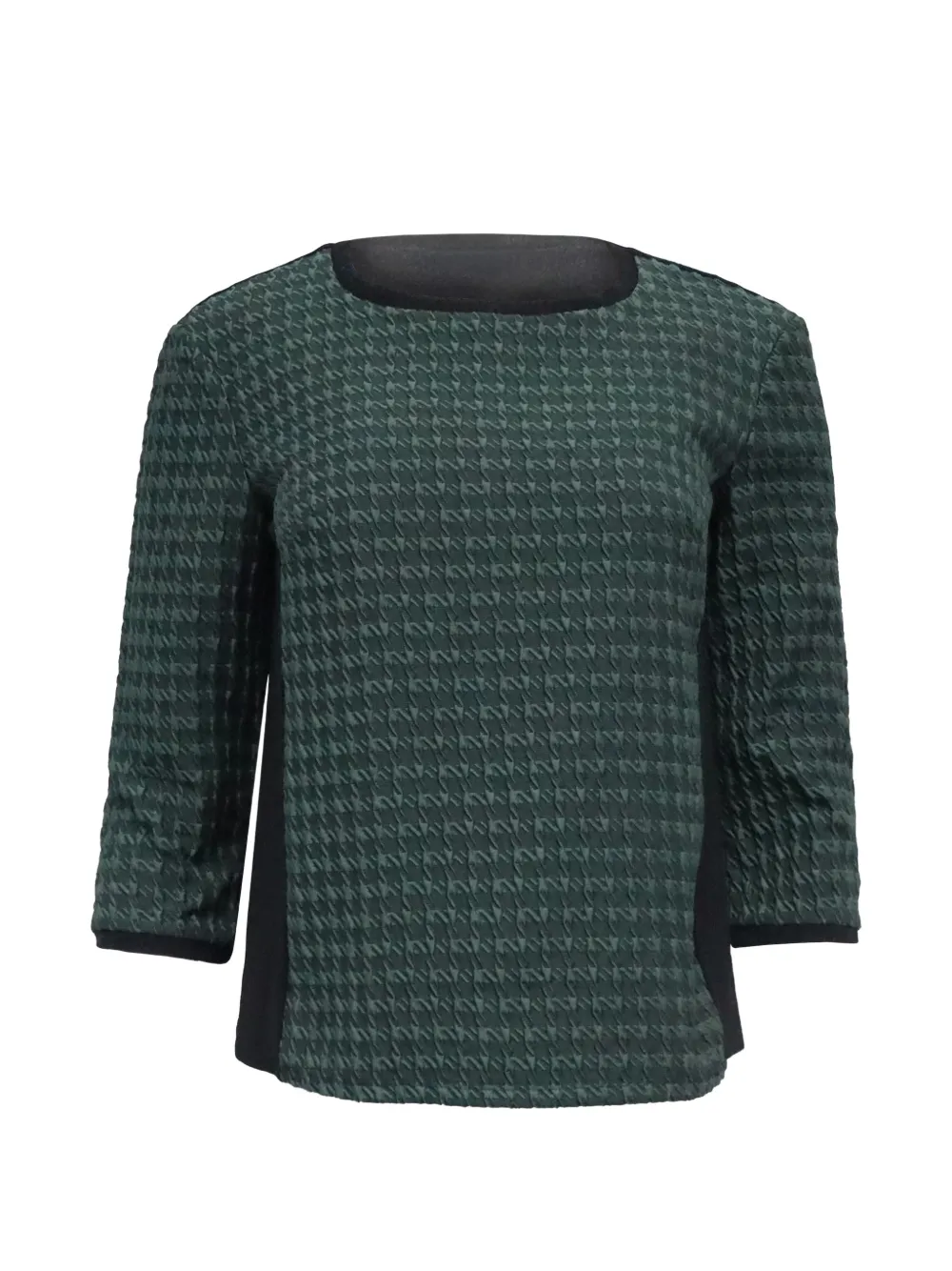 Weekend Max Mara 2023 two-tone quarter-sleeve blouse - Nero