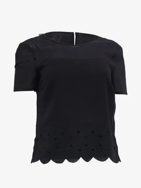 Akris scalloped-trim T-shirt