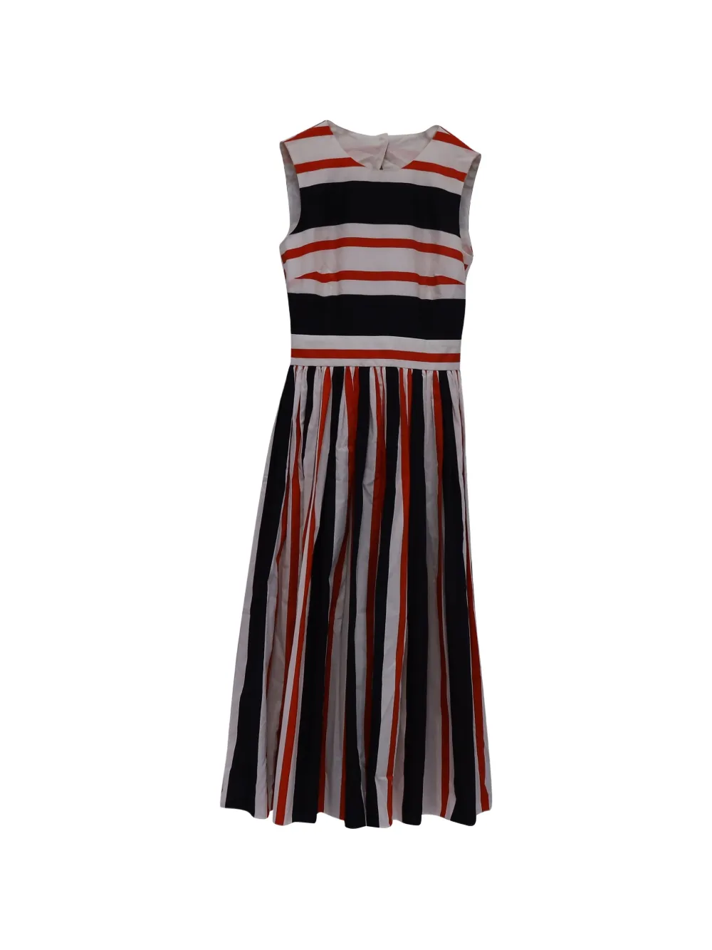 Dolce & Gabbana Pre-Owned striped midi dress - Bianco