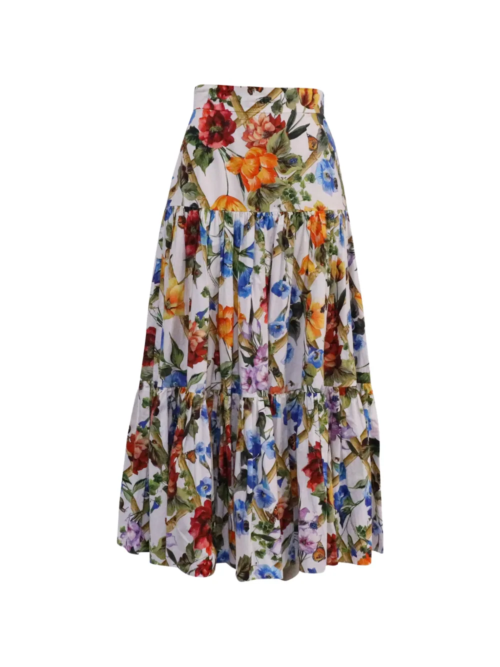 Dolce & Gabbana Pre-Owned floral-print skirt - Bianco