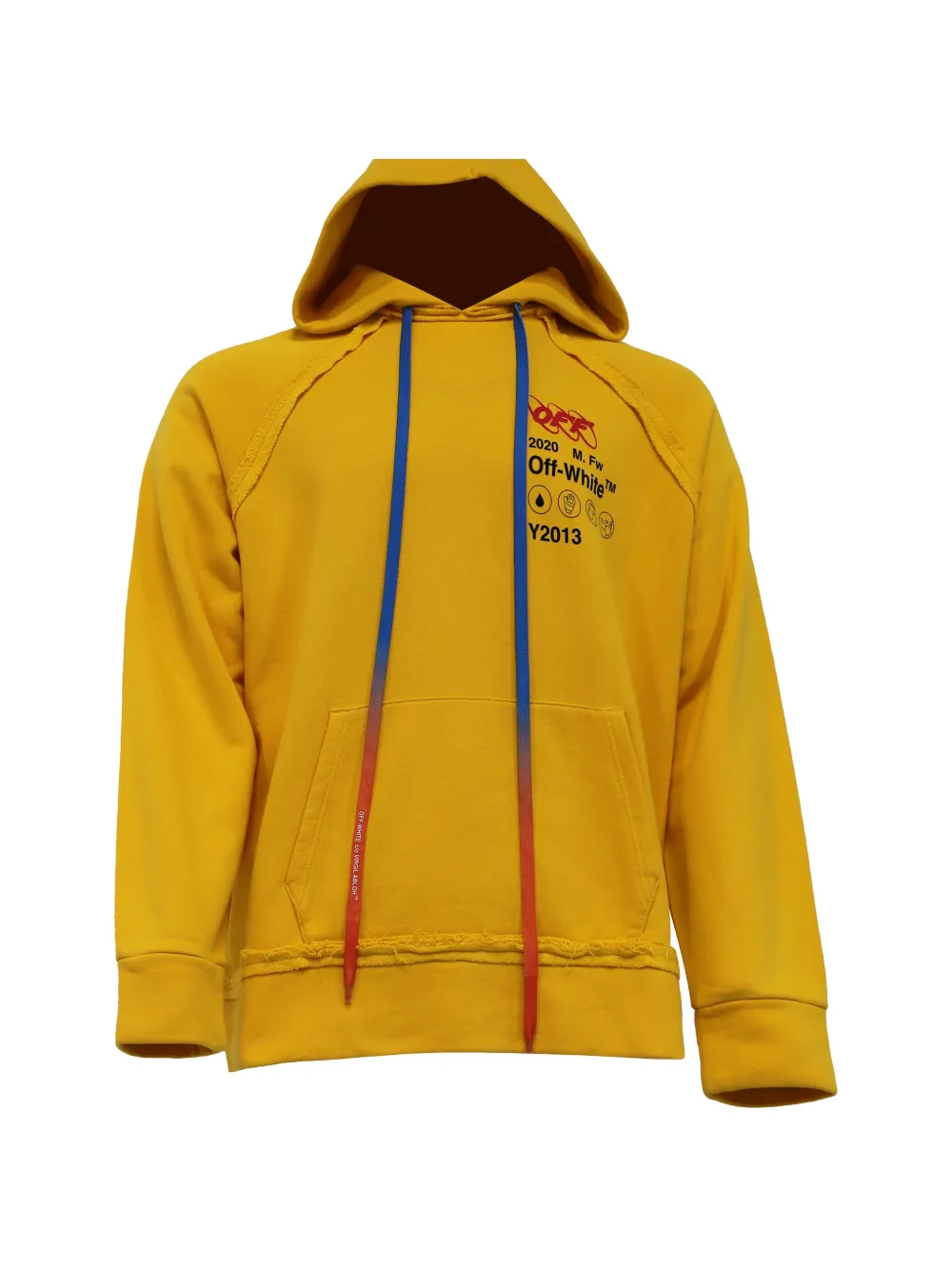 Off-White Pre-Owned 2013 graphic-print hoodie - Giallo