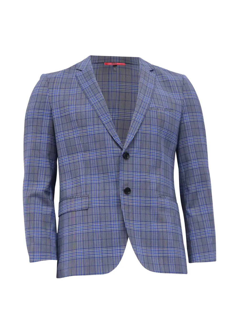BOSS plaid single-breasted blazer - Grigio